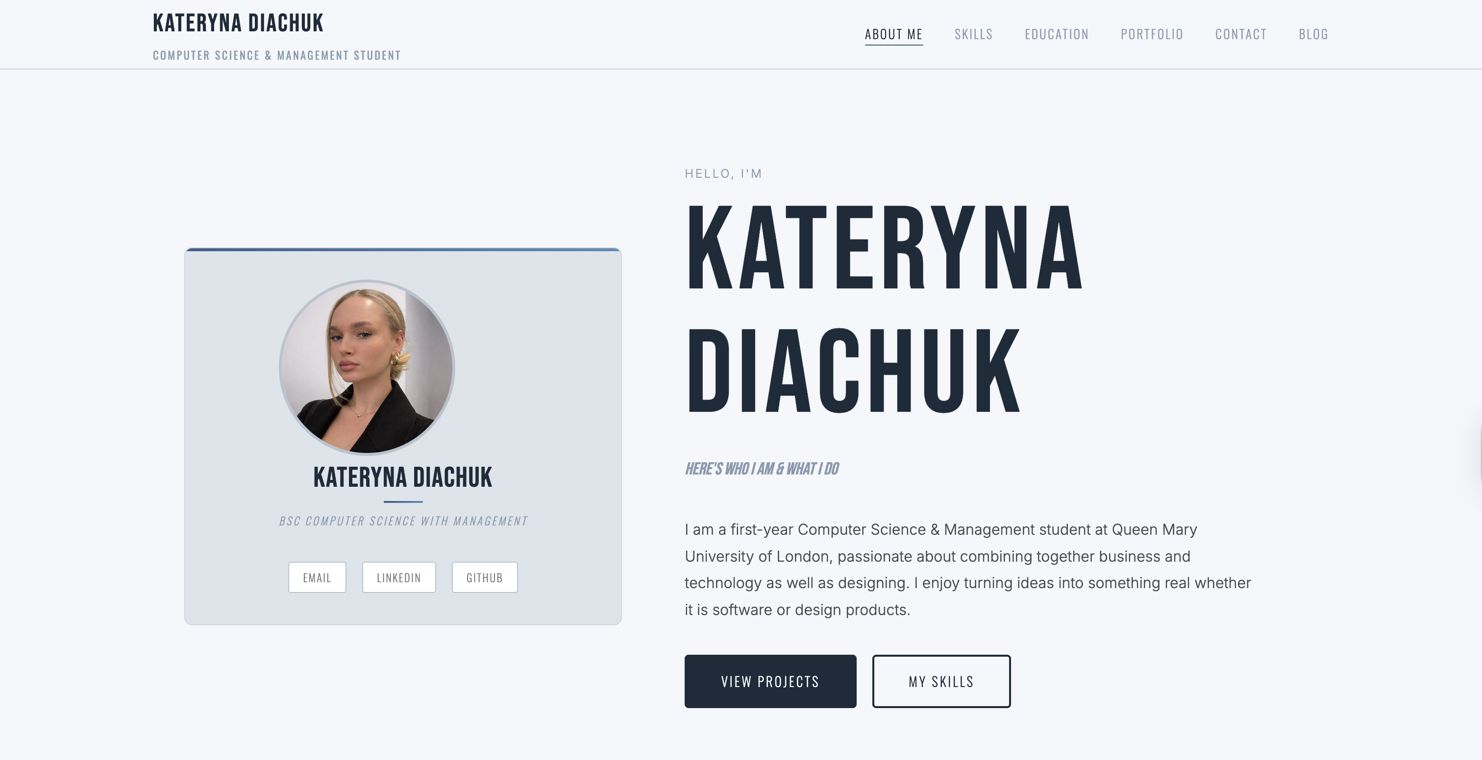 Portfolio website 